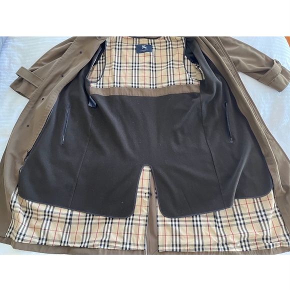 Burberry London 42T Lawrence Double-Lined Long Wool Overcoat Olive - Picture 4 of 9